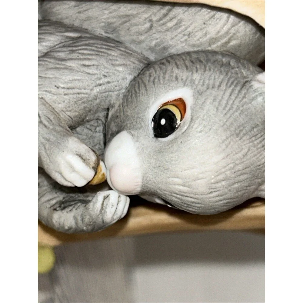 Franklin Porcelain 1984 Woodland Surprises Squirrel Hand Painted Country